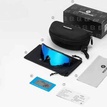  Okulary rowerowe z polaryzacją i filtrem UV 400 czarne - zdj. dodatkowe 5