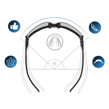  Okulary rowerowe z polaryzacją i filtrem UV 400 czarne - zdj. dodatkowe 8