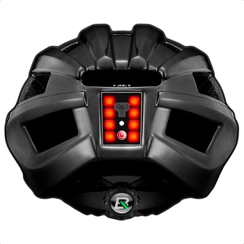  Kask rowerowy MTB z wbudowanymi diodami LED USB czerwone światło szary - zdj. dodatkowe 3