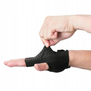  Rękawiczki rowerowe z wkładkami żelowymi rozmiar S szare - zdj. dodatkowe 3