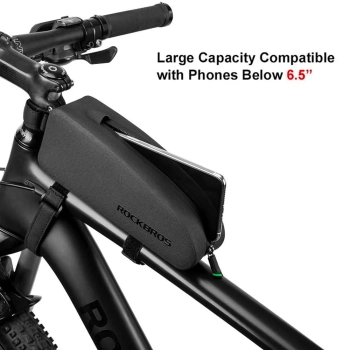  Twarda wodoodporna torba rowerowa na ramę poj. 1.6L czarna - zdj. dodatkowe 9