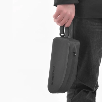  Twarda wodoodporna torba rowerowa na ramę poj. 1.6L czarna - zdj. dodatkowe 5