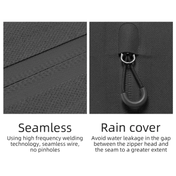  Wodoodporna torba rowerowa mocowana na rzepy pod ramę 3L czarna - zdj. dodatkowe 8