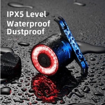  Lampa rowerowa tylna czerwona system STOP cztery tryby pracy - zdj. dodatkowe 4