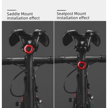  Lampa rowerowa tylna czerwona system STOP cztery tryby pracy - zdj. dodatkowe 7