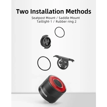  Lampa rowerowa tylna czerwona system STOP cztery tryby pracy - zdj. dodatkowe 8