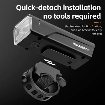  Lampka rowerowa przednia 260lm + kabel USB-C 4 tryby pracy - zdj. dodatkowe 5