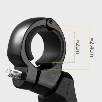  Lusterko rowerowe okrągłe wsteczne lewe - czarne - zdj. dodatkowe 3