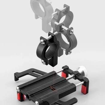  Uchwyt rowerowy na kierownicę do telefonu ze stopu aluminium - czarny - zdj. dodatkowe 4