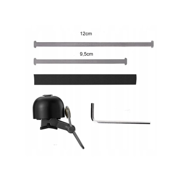  Dzwonek rowerowy retro - czarny - zdj. dodatkowe 1