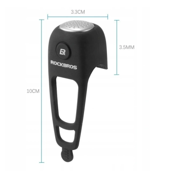  Dzwonek rowerowy elektroniczny w obudowie silikonowej - czarny - zdj. dodatkowe 3