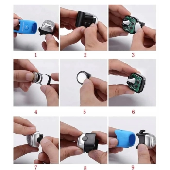  Dzwonek rowerowy elektroniczny w obudowie silikonowej - czarny - zdj. dodatkowe 5