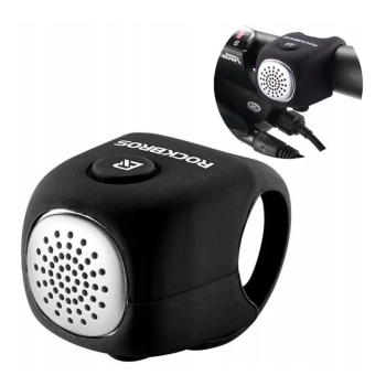  Dzwonek rowerowy elektroniczny w obudowie silikonowej - czarny - zdj. dodatkowe 6