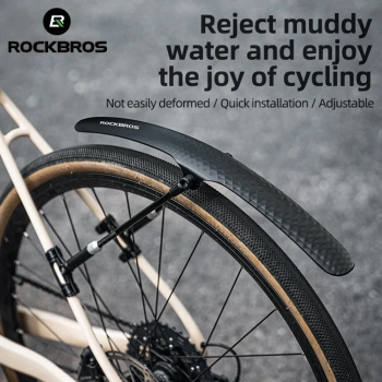  Błotnik rowerowy uniwersalny tylny przedni z regulacją - czarny - zdj. dodatkowe 6