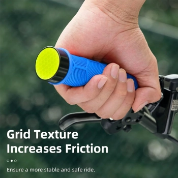 Gripy rączki chwyty rowerowe TPR z odblaskiem - niebieskie - zdj. dodatkowe 1