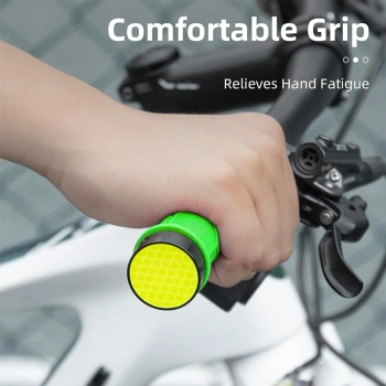  Gripy rączki chwyty rowerowe TPR z odblaskiem - zielone - zdj. dodatkowe 5