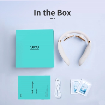  Masażer na kark elektrostymulator TENS EMS z kompresem SKG K6E - biały - zdj. dodatkowe 7