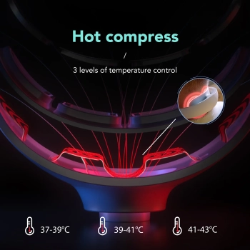  Masażer elektrostymulator TENS EMS na kark z kompresem SKG K5 PRO - biały - zdj. dodatkowe 7