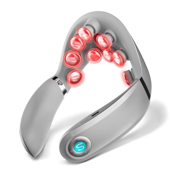  Masażer TENS EMS na kark z terapią czerwonym światłem i kompresem SKG G7 Pro-E- szary - zdj. dodatkowe 8