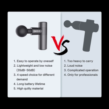  Masażer pistolet do masażu 4 głowice do całego ciała SKG F3-EN - szary - zdj. dodatkowe 10