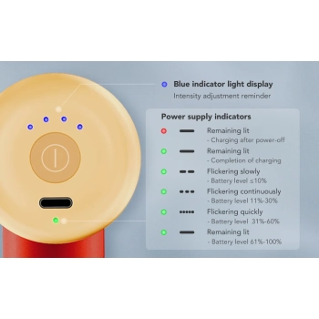  Masażer pistolet do masażu 4 głowice do całego ciała SKG F3-EN - czerwony - zdj. dodatkowe 3