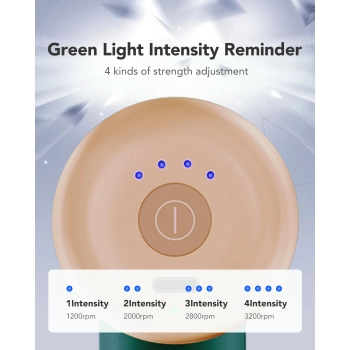  Masażer pistolet do masażu 4 głowice do całego ciała SKG F3-EN - zielony - zdj. dodatkowe 8