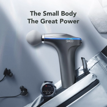  Masażer pistolet do masażu 4 głowice do całego ciała SKG F7-EN - szary - zdj. dodatkowe 6