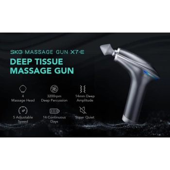  Masażer pistolet do masażu 4 głowice do całego ciała SKG X7-E - szary - zdj. dodatkowe 8