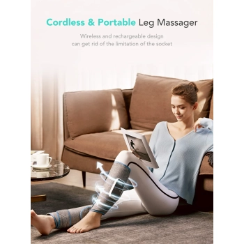  2x Masażer do łydek z kompresem rozgrzewającym SKG BM3-E - szary - zdj. dodatkowe 2