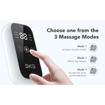  2x Masażer do łydek z kompresem rozgrzewającym SKG BM3-E - szary - zdj. dodatkowe 6