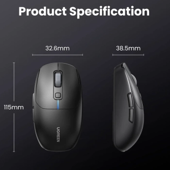  Mysz komputerowa bezprzewodowa Bluetooth 5.0 USB 2.4GHz - czarna - zdj. dodatkowe 4