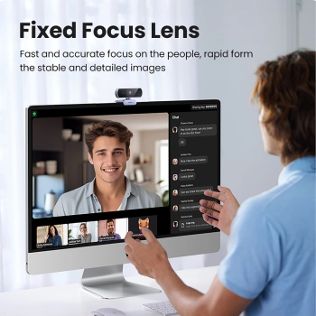  Kamera internetowa Full HD z mikrofonami do nagrań Video USB-A - szara - zdj. dodatkowe 5