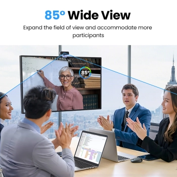  Kamera internetowa Full HD z mikrofonami do nagrań Video USB-A - szara - zdj. dodatkowe 6