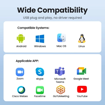  Kamera internetowa Full HD z mikrofonami do nagrań Video USB-A - szara - zdj. dodatkowe 8