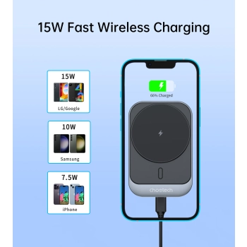  Uchwyt samochodowy z ładowarką indukcyjną 15W na kratkę nawiewu - czarny - zdj. dodatkowe 5
