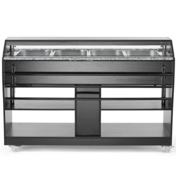  Bufet bemar grzewczy do potraw z oświetleniem daszkiem 4 pojemniki GN 1/1 30-90C 2000 - zdj. dodatkowe 3