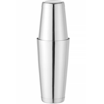  Shaker bostoński 2 częściowy do drinków koktajli Tin on Tin 0.8 l - srebrny - zdj. dodatkowe 1