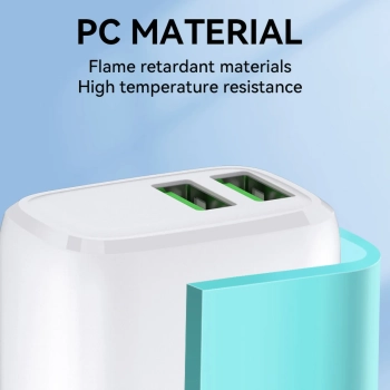  Ładowarka sieciowa 100-240V 30W 2.4A 2x USB-A biała - zdj. dodatkowe 9