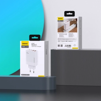  Ładowarka sieciowa GaN 2x USB-A / 2xUSB-C PD 65W biała - zdj. dodatkowe 4