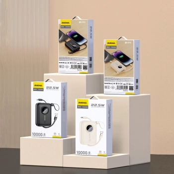  Powerbank 10000mAh z kablami USB-C / Lightning czarny - zdj. dodatkowe 3