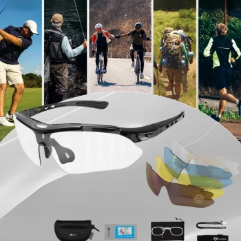  Okulary rowerowe polaryzujące z wymiennymi kolorowymi szkłami ZESTAW - zdj. dodatkowe 2