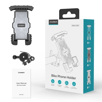  Uchwyt rowerowy do telefonu na kierownicę regulowany szary - zdj. dodatkowe 3