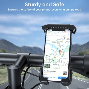  Uchwyt rowerowy do telefonu na kierownicę regulowany szary - zdj. dodatkowe 4