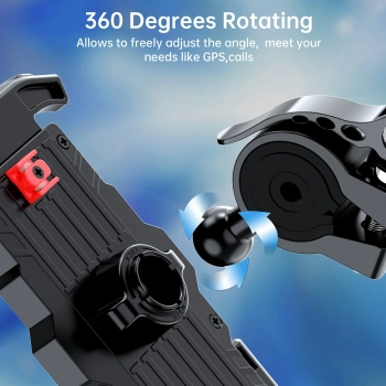  Uchwyt rowerowy do telefonu na kierownicę regulowany szary - zdj. dodatkowe 6