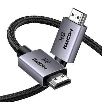  Kabel przewód HDMI 2.1 8K certyfikowany Ultra High Speed 1m szary - zdj. dodatkowe 1