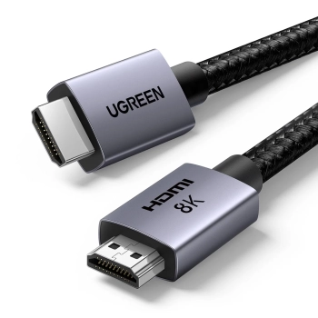  Kabel przewód HDMI 2.1 8K certyfikowany Ultra High Speed 1m szary - zdj. dodatkowe 2