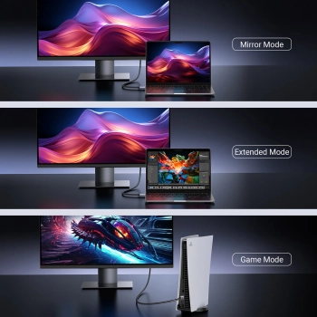  Kabel przewód HDMI 2.1 8K certyfikowany Ultra High Speed 1m szary - zdj. dodatkowe 8