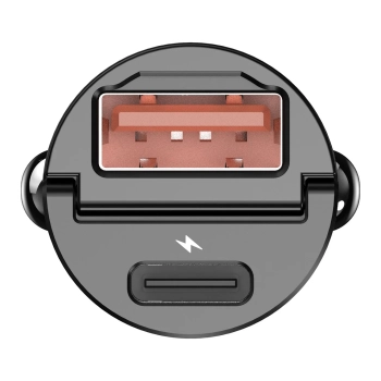  Ładowarka samochodowa do gniazdka zapalniczki 30W 1x USB-C PD 1xUSB-A QC czarna - zdj. dodatkowe 4