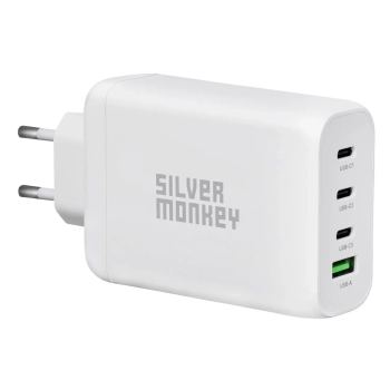  Ładowarka sieciowa GaN 130W 3x USB-C PD 1x USB-A 3.0 QC biała - zdj. dodatkowe 1