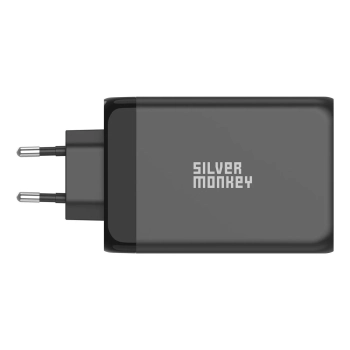  Ładowarka sieciowa GaN 130W 3x USB-C PD 1x USB-A 3.0 QC czarna - zdj. dodatkowe 2